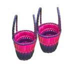 Chettinad Kottan - Small Basket, Pink-Purple  - Geographical Indexed (pack of 2)