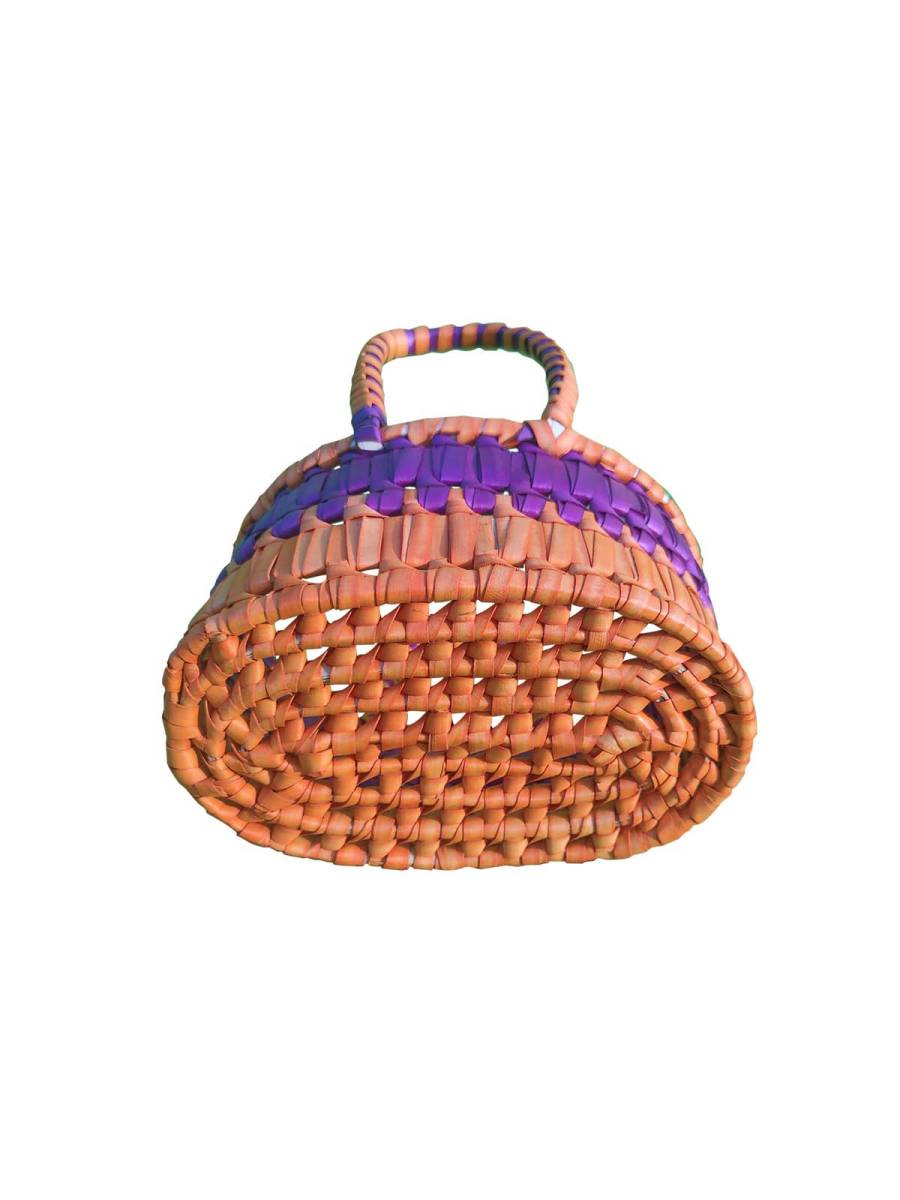 Chettinad Kottan - Small Basket, Purple-Orange - Geographical Indexed (pack of 2)