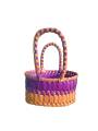 Chettinad Kottan - Small Basket, Purple-Orange - Geographical Indexed (pack of 2)