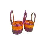 Chettinad Kottan - Small Basket, Purple-Orange - Geographical Indexed (pack of 2)