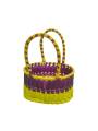 Chettinad Kottan - Small Basket, Purple-Yellow - Geographical Indexed (pack of 2)