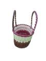 Chettinad Kottan - Small Basket, White-Maroon - Geographical Indexed (pack of 2)