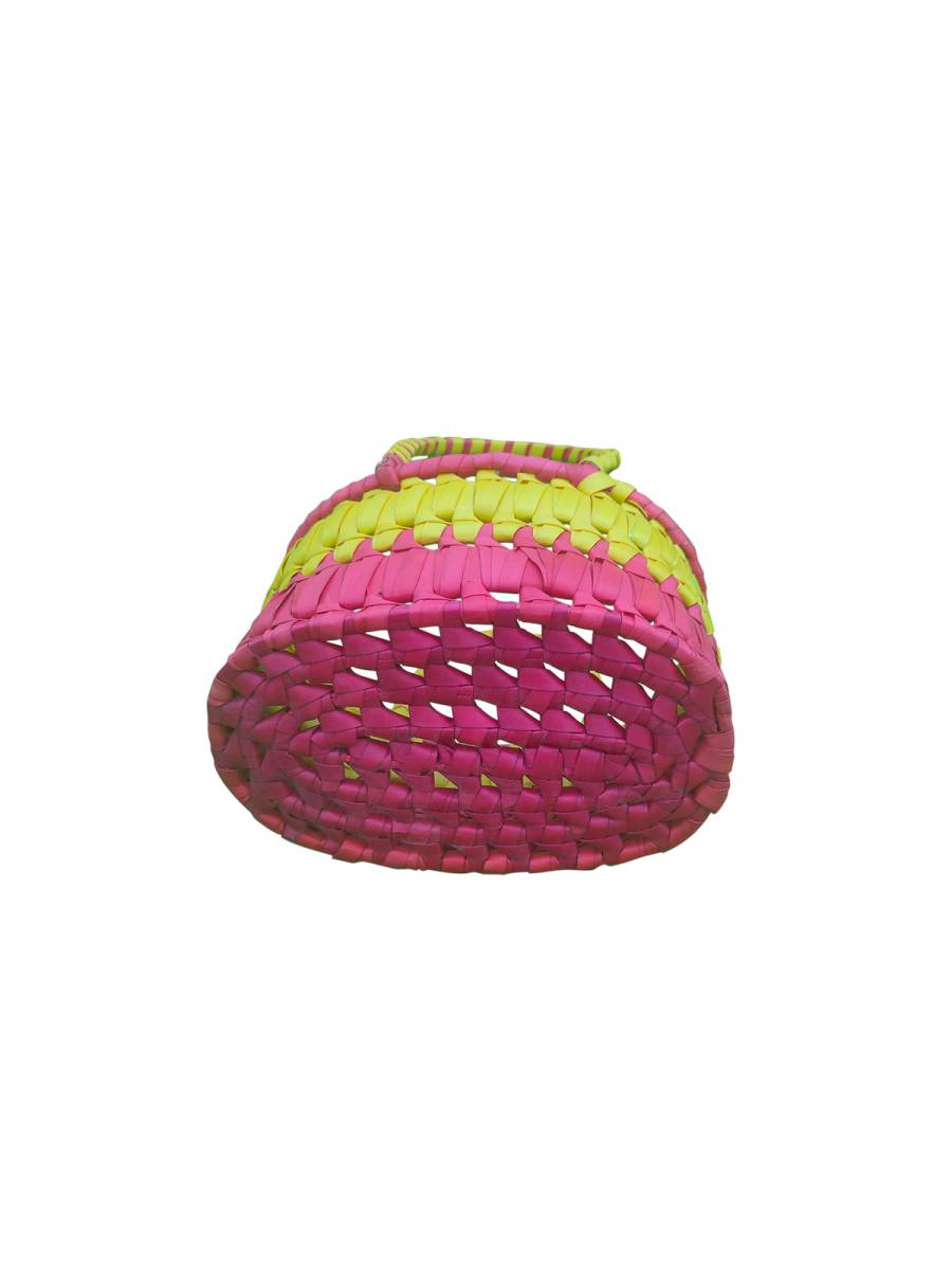 Chettinad Kottan - Small Basket, Yellow-Pink - Geographical Indexed (pack of 2) Chettinad Kottan - Small Basket, Yellow-Pink - Geographical Indexed (pack of 2)