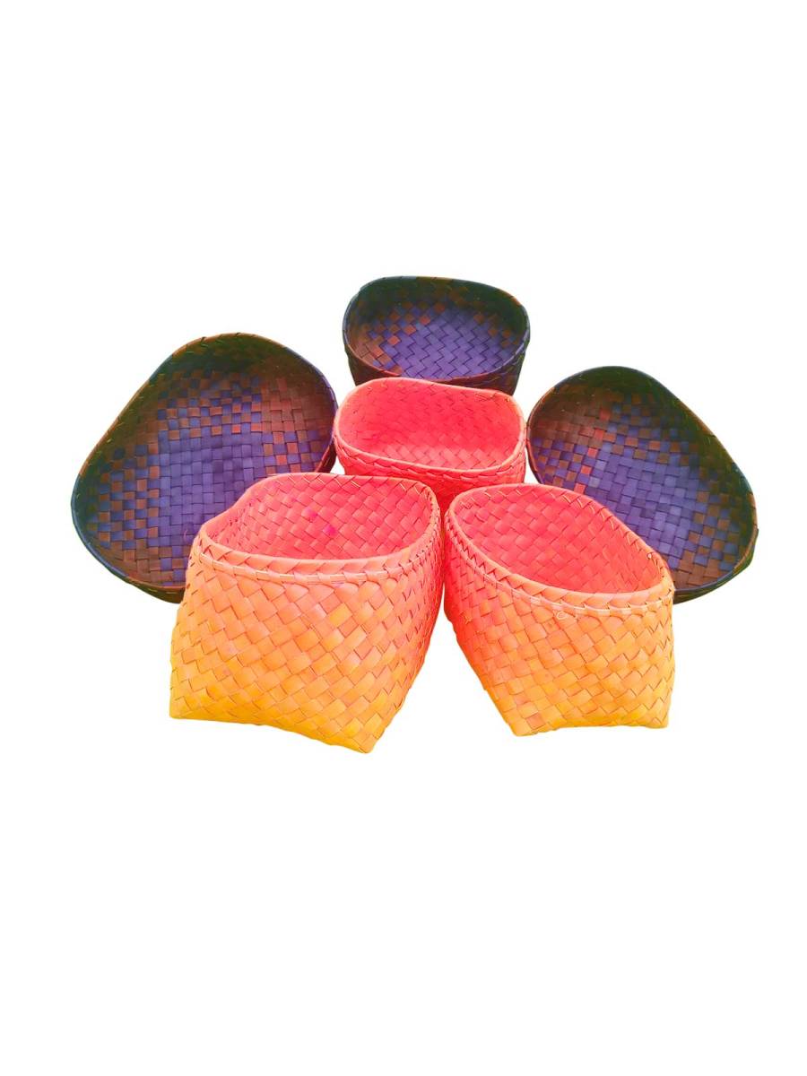 Organizers - Chettinad Kottan - Box In Box , Orange-Blue-Brown - Geographical Indexed