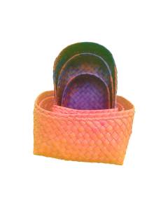 Organizers - Chettinad Kottan - Box In Box , Orange-Blue-Brown - Geographical Indexed