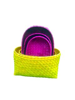 Organizers - Chettinad Kottan - Box In Box, Yellow-Pink - Geographical Indexed