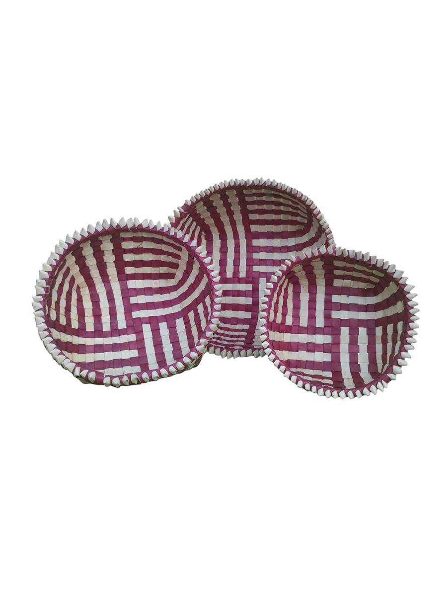 Organizers - Chettinad Kottan - Stacked Spike Kottan, Maroon - Geographical Indexed