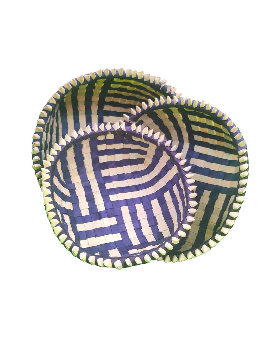 Organizers - Chettinad Kottan - Stacked Spike Kottan, Navy Blue - Geographical Indexed Organizers - Chettinad Kottan - Stacked Spike Kottan, Navy Blue - Geographical Indexed