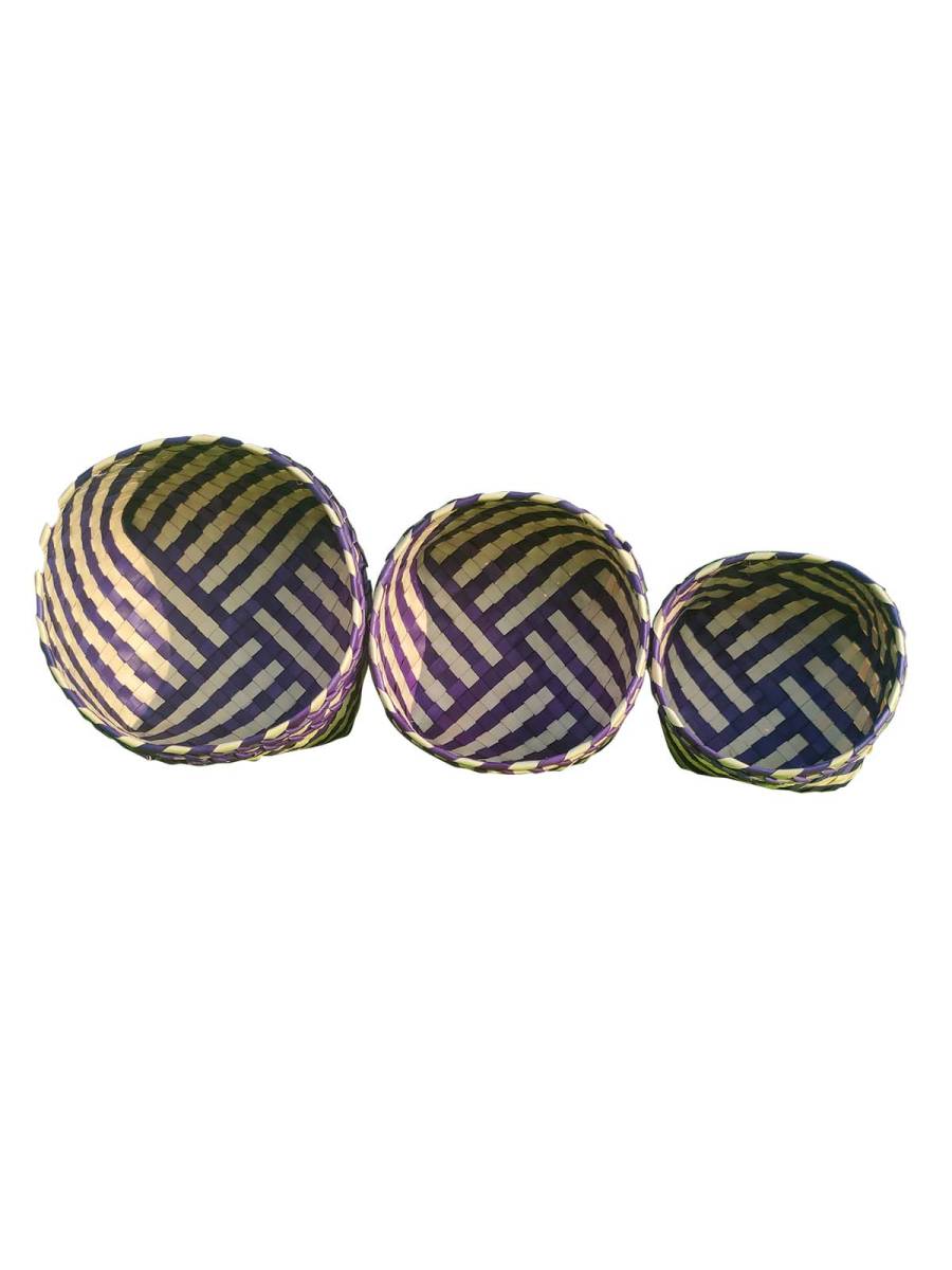 Organizers - Chettinad Kottan - Stacked Bowl, Dark Blue - Geographical Indexed Organizers - Chettinad Kottan - Stacked Bowl, Dark Blue - Geographical Indexed