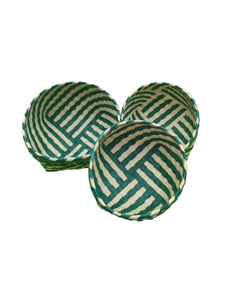 Organizers - Chettinad Kottan - Stacked Bowl, Dark Green - Geographical Indexed