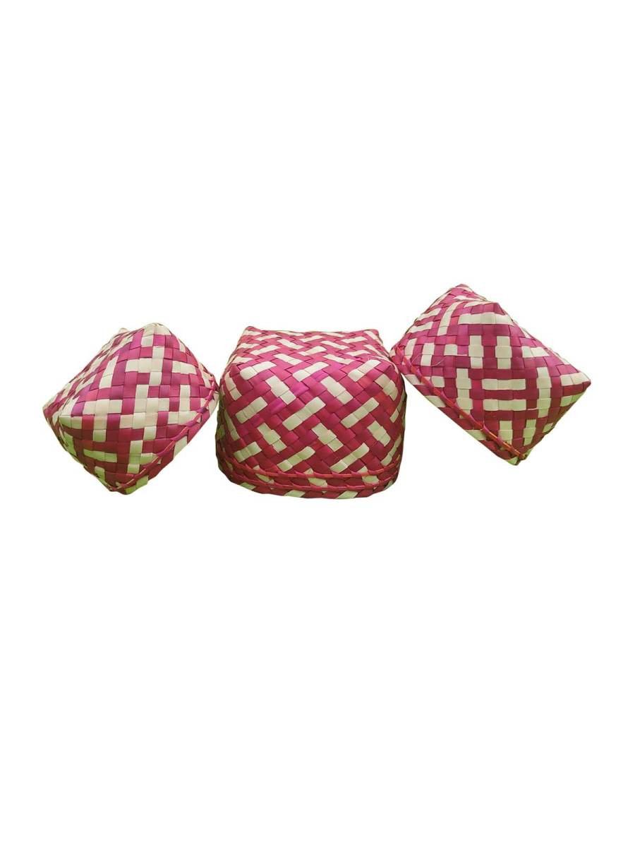 Organizers - Chettinad Kottan - Stacked Bowl, Dark Pink - Geographical Indexed