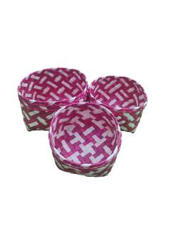 Organizers - Chettinad Kottan - Stacked Bowl, Dark Pink - Geographical Indexed