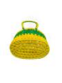 Chettinad Kottan - Small Basket, Green-Yellow - Geographical Indexed (pack of 2)
