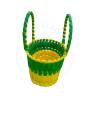 Chettinad Kottan - Small Basket, Green-Yellow - Geographical Indexed (pack of 2)
