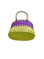 Chettinad Kottan - Small Basket, Purple-Yellow - Geographical Indexed (pack of 2)
