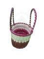 Chettinad Kottan - Small Basket, White-Maroon - Geographical Indexed (pack of 2)
