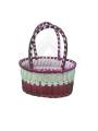 Chettinad Kottan - Small Basket, White-Maroon - Geographical Indexed (pack of 2)

