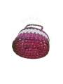 Chettinad Kottan - Small Basket, White-Maroon - Geographical Indexed (pack of 2)
