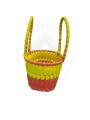 Chettinad Kottan - Small Basket, Yellow-Pink - Geographical Indexed (pack of 2)
