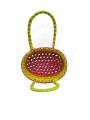 Chettinad Kottan - Small Basket, Yellow-Pink - Geographical Indexed (pack of 2)
