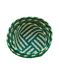Organizers&nbsp;- Chettinad Kottan - Stacked Bowl, Dark Green - Geographical Indexed
