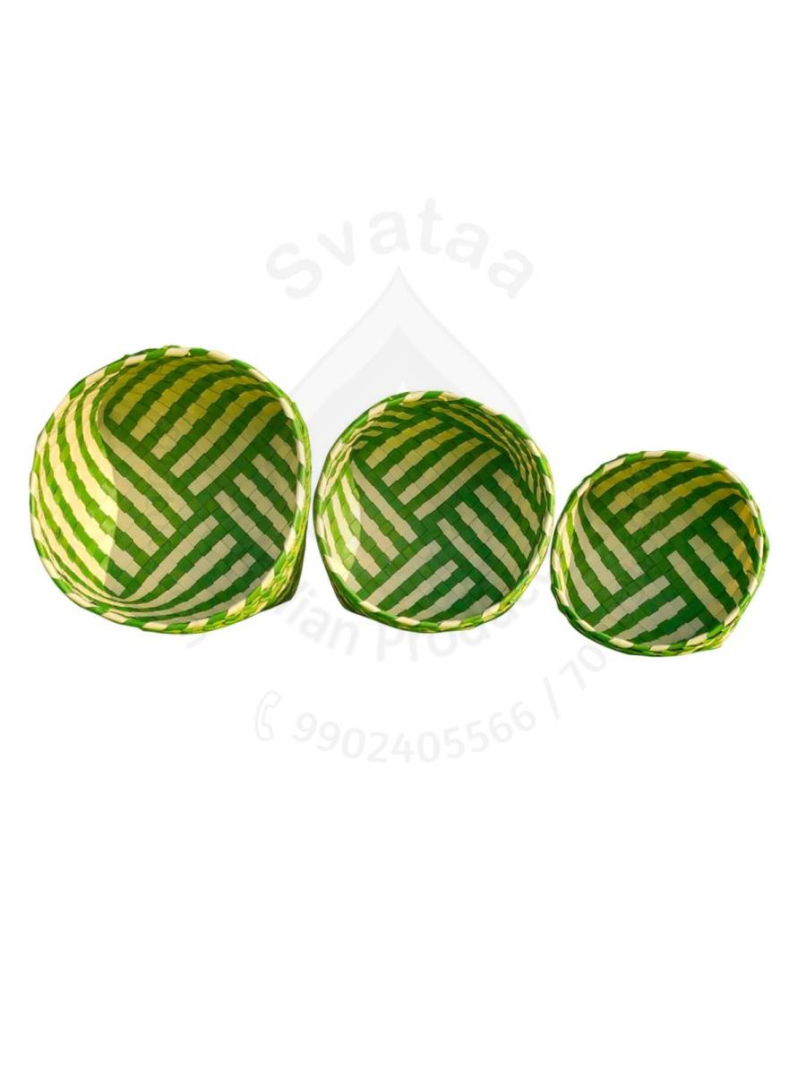 Organizers&nbsp;- Chettinad Kottan - Stacked Bowl, Parrot Green - Geographical Indexed
