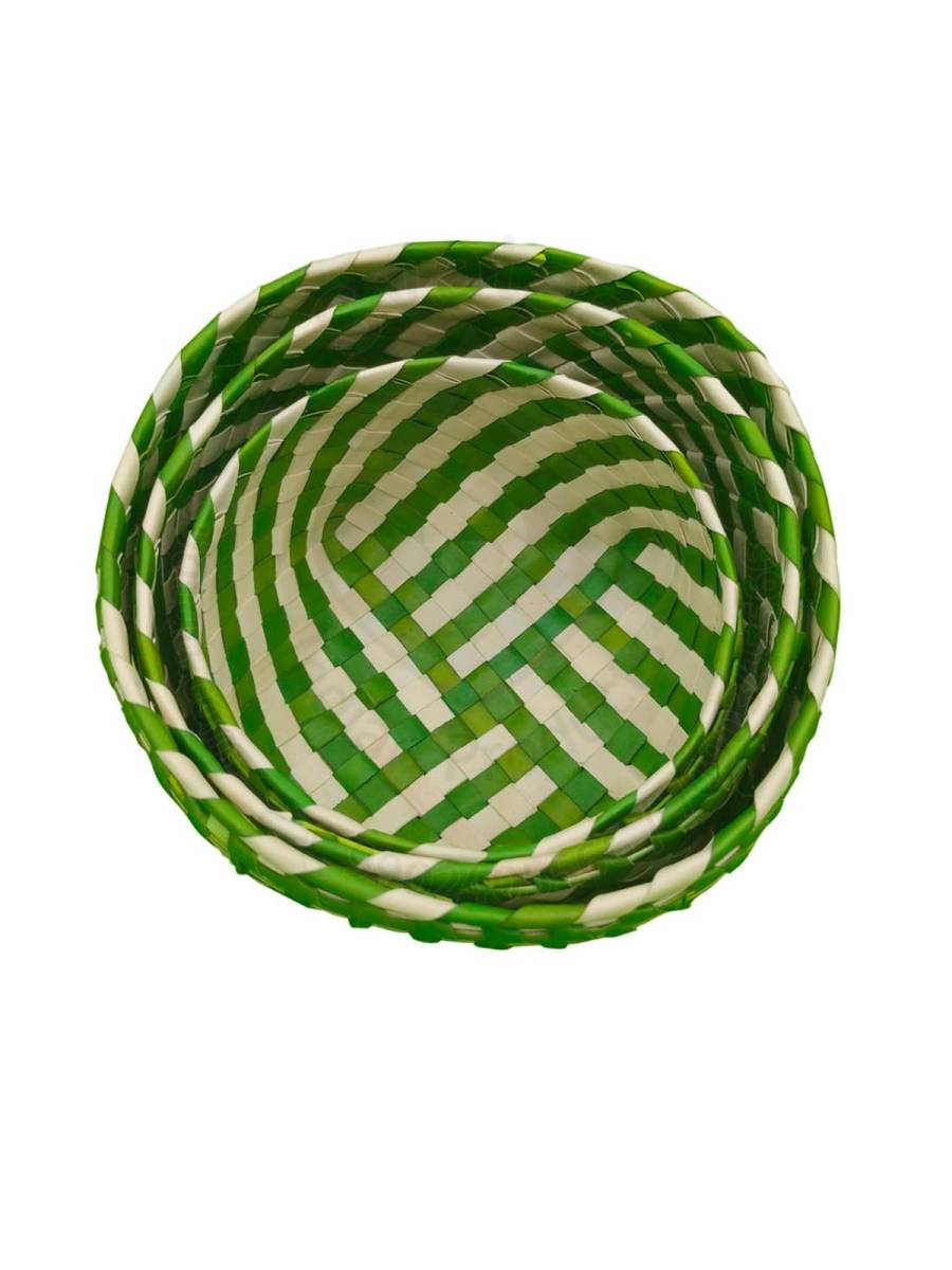 Organizers&nbsp;- Chettinad Kottan - Stacked Bowl, Parrot Green - Geographical Indexed
