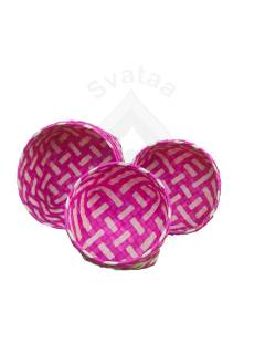 Organizers&nbsp;- Chettinad Kottan - Stacked Bowl, Pink - Geographical Indexed
