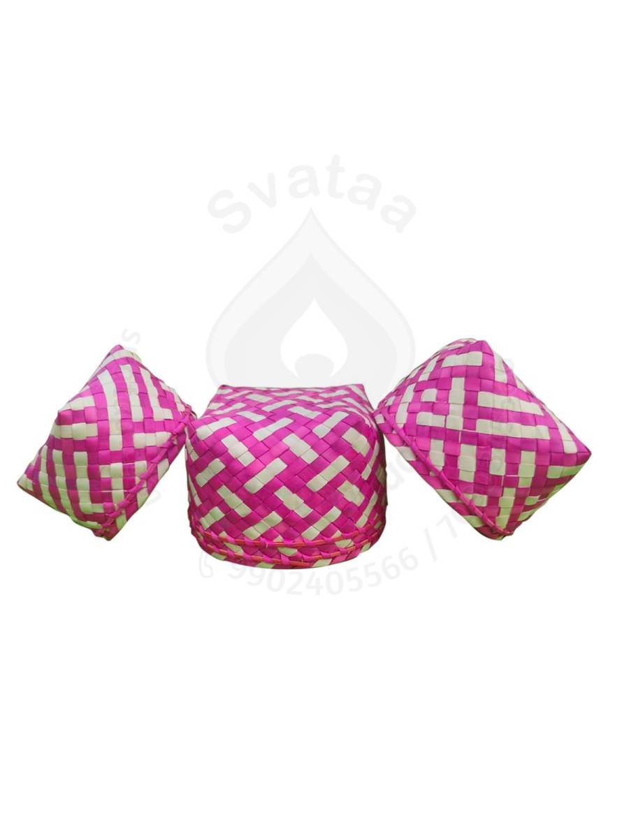 Organizers&nbsp;- Chettinad Kottan - Stacked Bowl, Pink - Geographical Indexed
