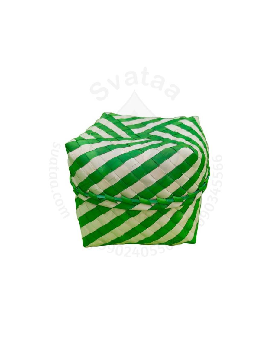 Organizers&nbsp;- Chettinad Kottan - Plain Kottan Box, Green - Geographical Indexed (pack of 2)
