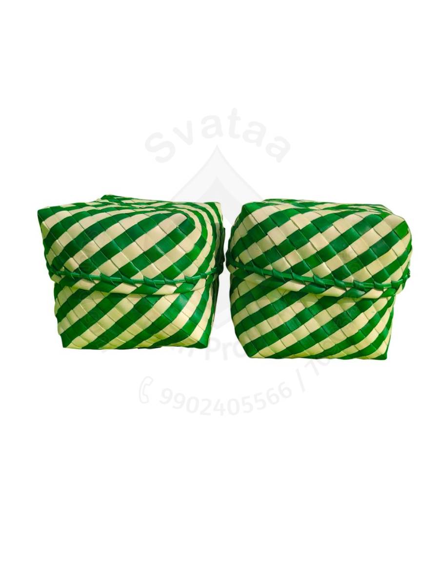 Organizers&nbsp;- Chettinad Kottan - Plain Kottan Box, Green - Geographical Indexed (pack of 2)
