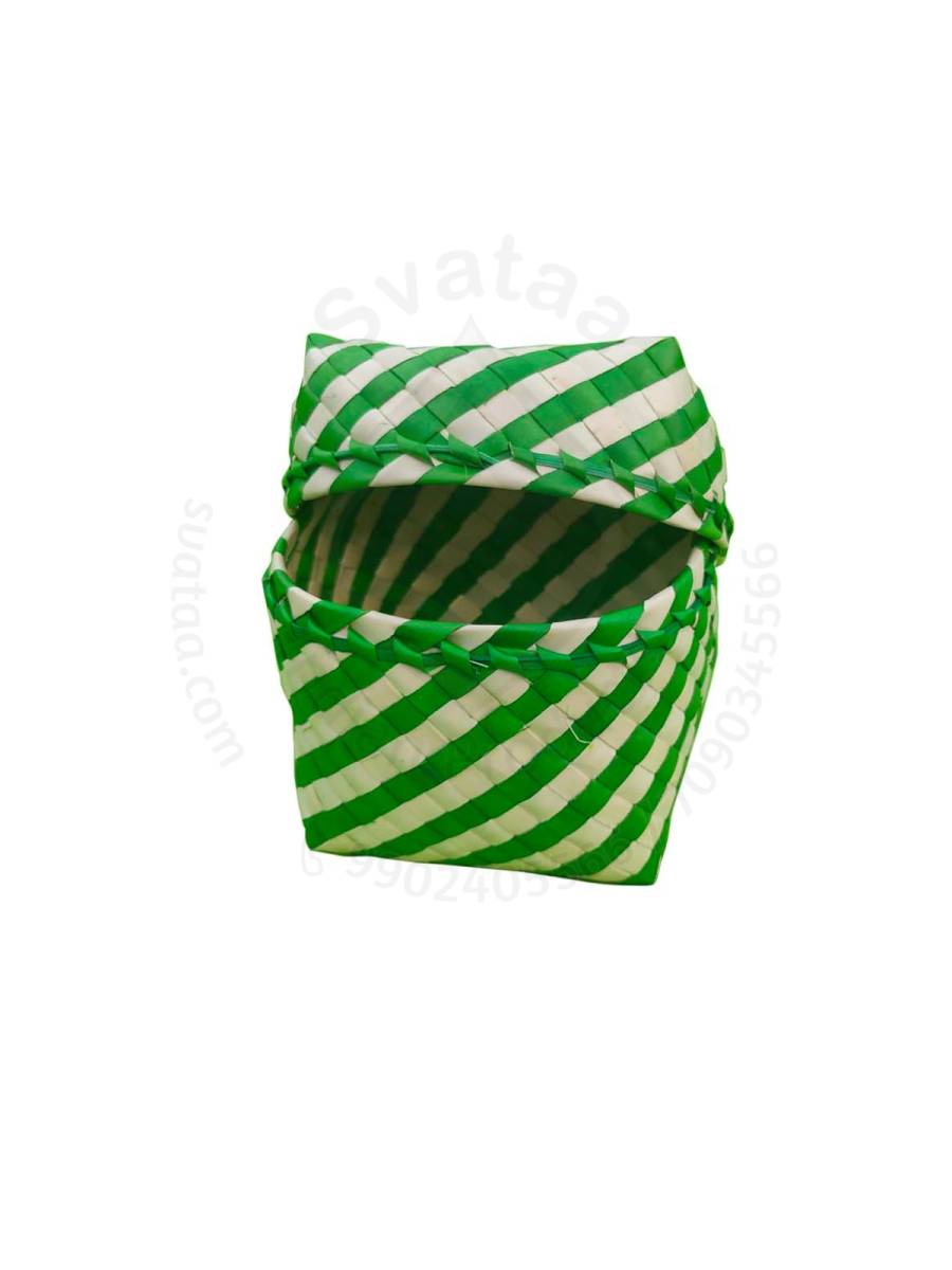 Organizers&nbsp;- Chettinad Kottan - Plain Kottan Box, Green - Geographical Indexed (pack of 2)
