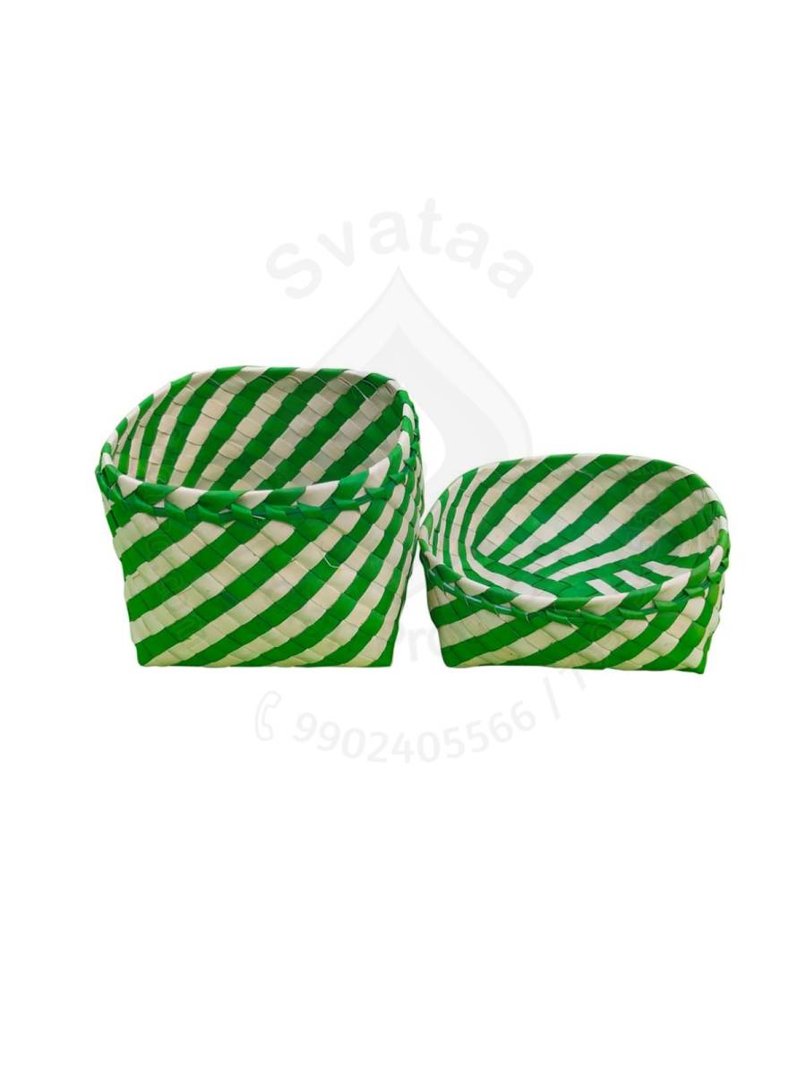 Organizers&nbsp;- Chettinad Kottan - Plain Kottan Box, Green - Geographical Indexed (pack of 2)
