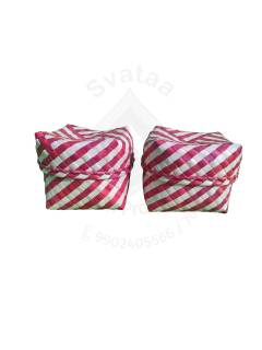 Organizers&nbsp;- Chettinad Kottan - Plain Kottan Box, Maroon - Geographical Indexed (pack of 2)
