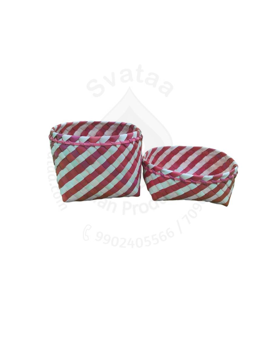 Organizers&nbsp;- Chettinad Kottan - Plain Kottan Box, Maroon - Geographical Indexed (pack of 2)
