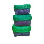 Organizers&nbsp;- Chettinad Kottan - Box In Box, Purple-Green - Geographical Indexed
