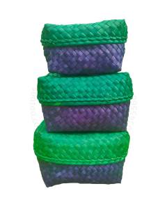 Organizers&nbsp;- Chettinad Kottan - Box In Box, Purple-Green - Geographical Indexed
