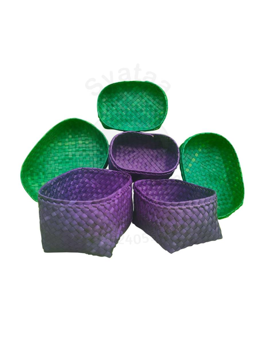 Organizers&nbsp;- Chettinad Kottan - Box In Box, Purple-Green - Geographical Indexed
