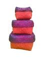 Organizers&nbsp;- Chettinad Kottan - Box In Box , Red-Purple-Blue - Geographical Indexed
