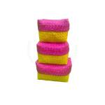 Organizers&nbsp;- Chettinad Kottan - Box In Box, Yellow-Pink - Geographical Indexed
