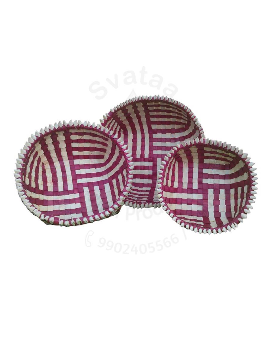 Organizers&nbsp;- Chettinad Kottan - Stacked Spike Kottan, Maroon - Geographical Indexed
