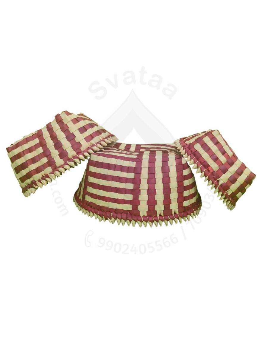Organizers&nbsp;- Chettinad Kottan - Stacked Spike Kottan, Maroon - Geographical Indexed
