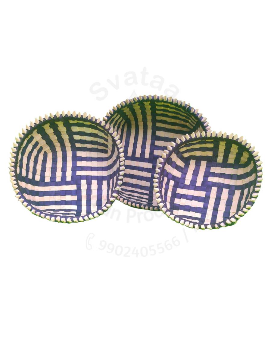 Organizers&nbsp;- Chettinad Kottan - Stacked Spike Kottan, Navy Blue - Geographical Indexed
