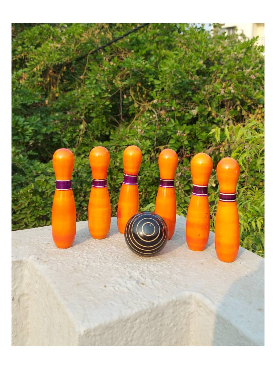 Game - Wooden Bowling Play Set