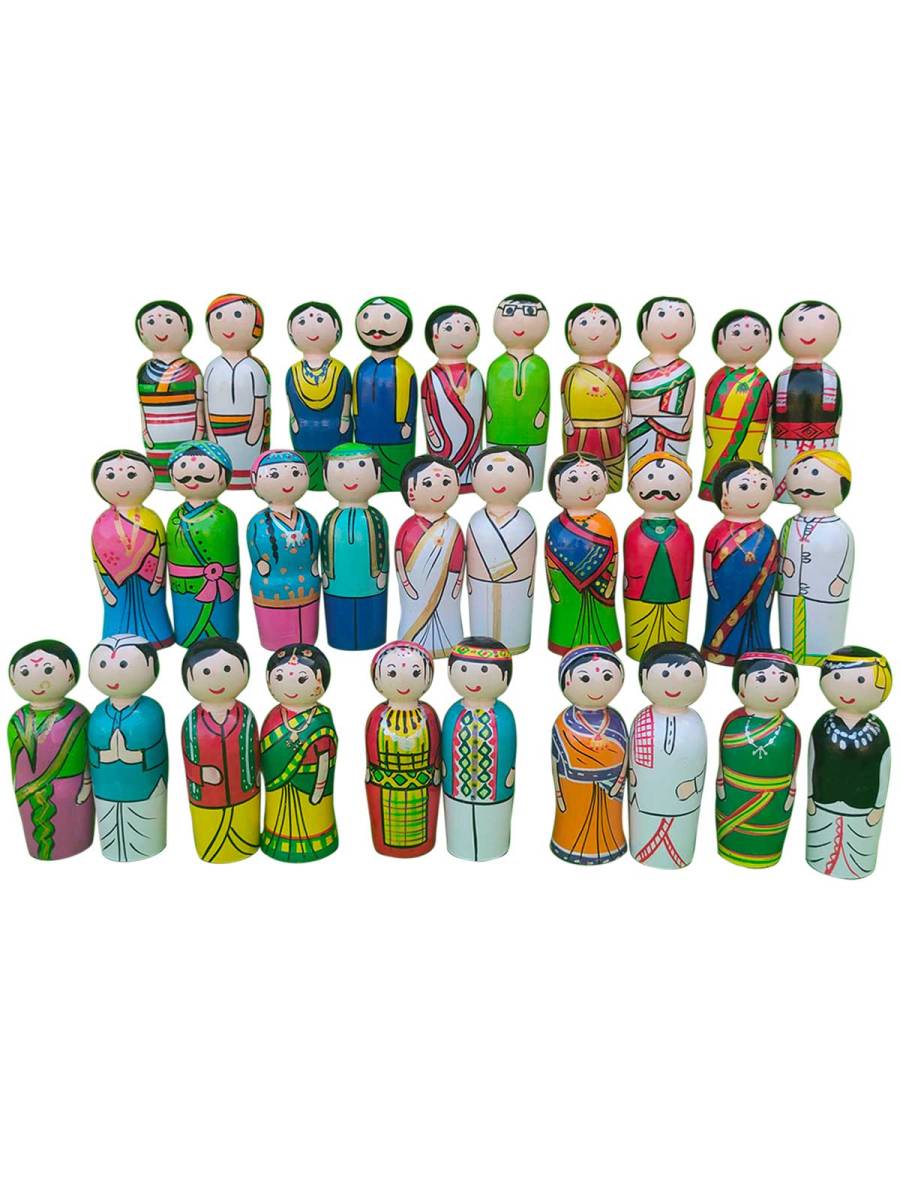 Regional Couple Dolls - States & UTs - set of 15 - (set 1)
