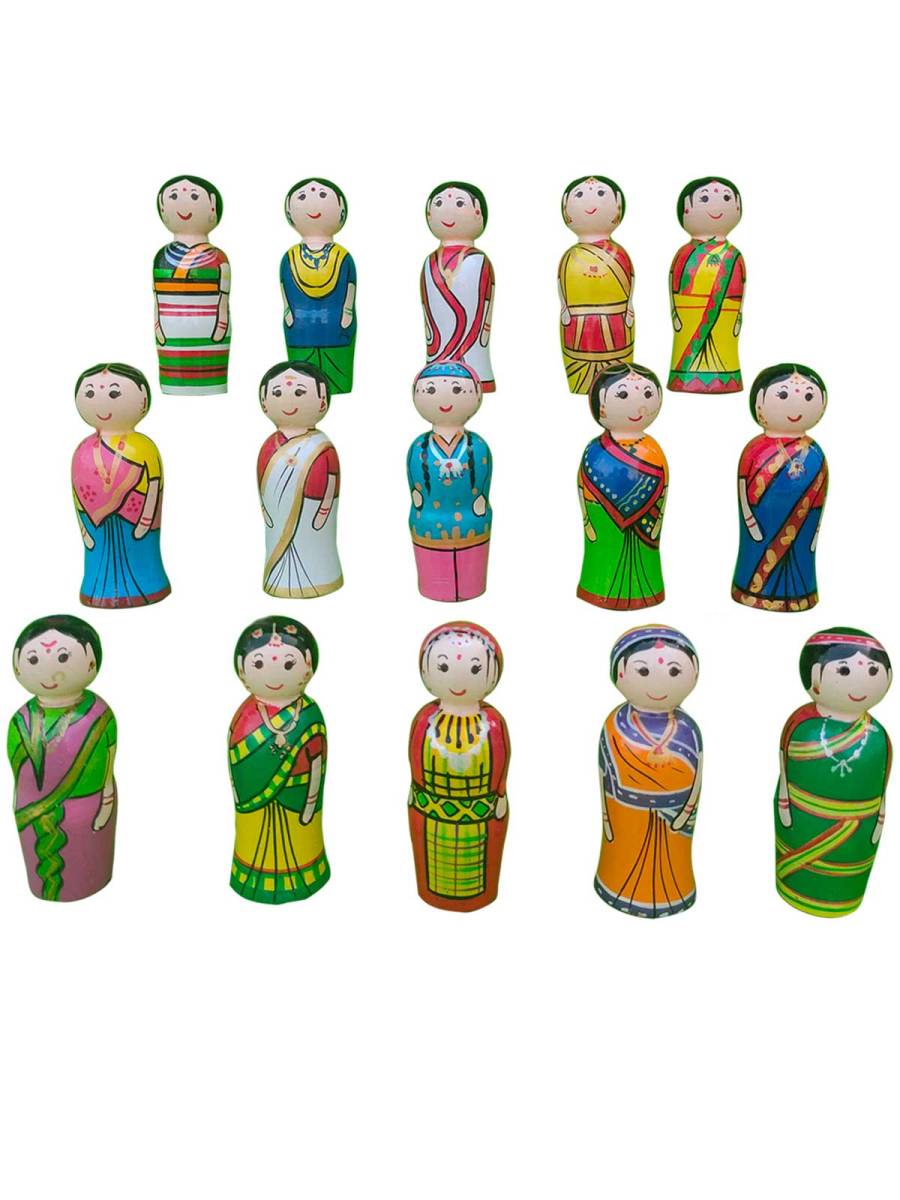 Regional Couple Dolls - States & UTs - set of 15 - (set 1)