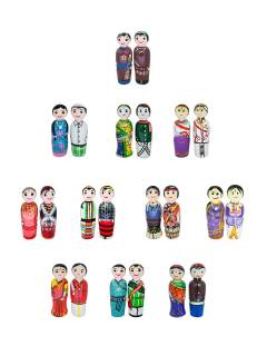 Regional Couple Dolls - States & UTs - set of 21 - (set 2) Regional Couple Dolls - States & UTs - set of 21 - (set 2)