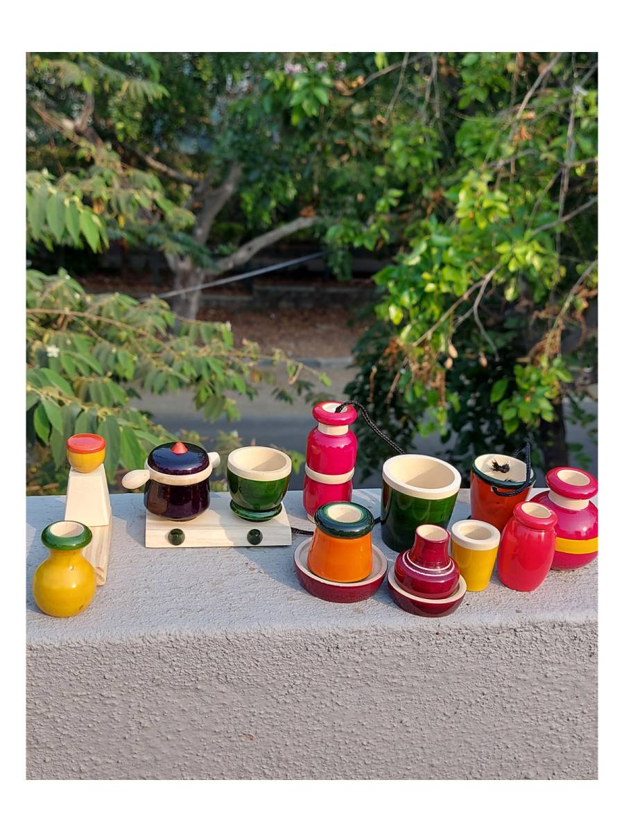 Toy - Wooden Kitchen Set - Multicolor - Traditional Games