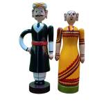 Pair Doll - Traditional Indian Couple - 9.5 inch - Yellow