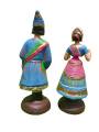 Tanjavur Dancing Couple Doll : 11 Inch, Light Blue-Pink-Light Blue - Geographical Indexed Tanjavur Dancing Couple Doll : 11 Inch, Light Blue-Pink-Light Blue - Geographical Indexed